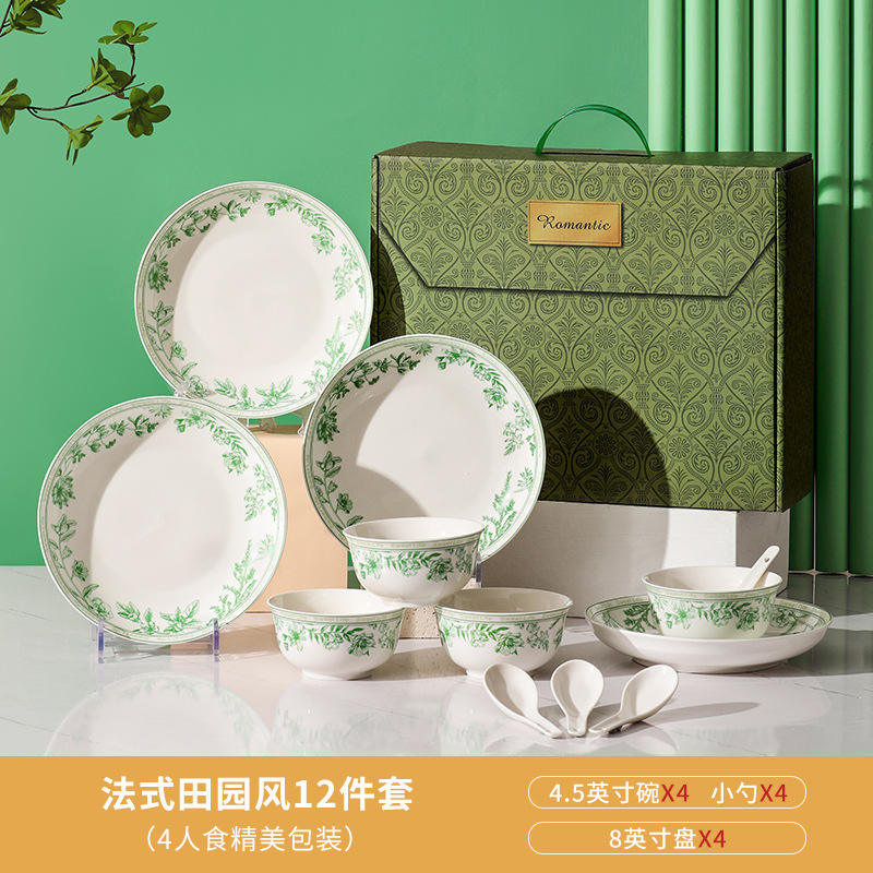 4ชาม4ช้อน4จาน