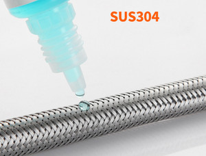 Manguera de Plomería de Agua Flexible Moderna para Cocina, de Acero Inoxidable Trenzado, con Juntas de Cobre Refinado, Resistencia a la Torsión, 1/2\", 100 cm - Product Image 4
