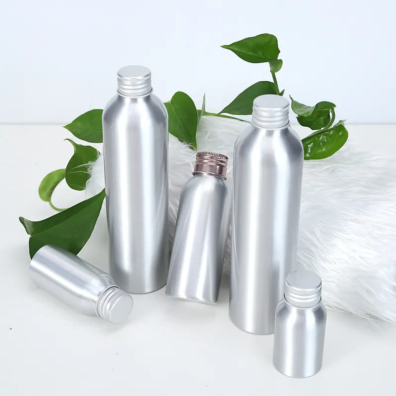 Luxus kosmetik 30ml 50ml 100ml 120ml 250ml Toner Aluminium flaschen mit Schraub deckel