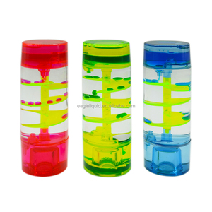 Mainan autisme sensorik tabung Glitter perak dengan hadiah Dekorasi Desktop baru lampu LED - Product Image 2