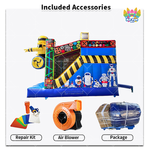 Château <span class=keywords><strong>Gonflable</strong></span> avec Toboggan et Souffleur d'Air, Thème Parc d'Attractions, Nouveauté Promotionnelle - Product Image 3