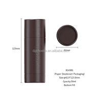 Choebe 15ml 30ml 50ml 75ml Contenant de déodorant rond de luxe en plastique PP remplaçable, tube anti-transpirant à mécanisme rotatif