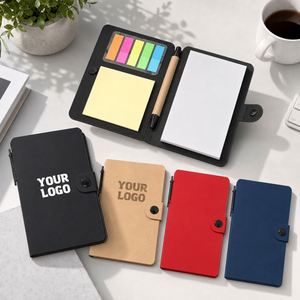 Promotion <b>Gift</b> Printed Mini Kraft Paper Cover Business Notebook Sticky Note Pad <b>Pens</b> and Notepad With Custom Logo - Product Image 1