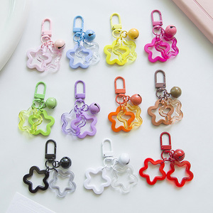Heißer Verkauf Günstige Großpackung Geschenke Cartoon Schlüsselanhänger Mini Stern Farbiges Pentagramm Ausgefallener Plastik-Cartoon-Schlüsselanhänger Großhandel - Product Image 1