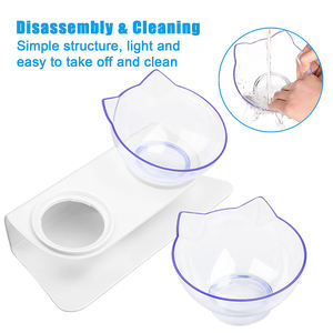 Cuencos <span class=keywords><strong>de</strong></span> lujo para mascotas, cuencos dobles con soporte, precio económico - Product Image 5