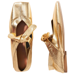 Ballerines à bout carré pour femmes Fermeture à lacets Sangle en X Microfibre Cuir Souple Respirant Léger Antidérapant Mode - Product Image 3