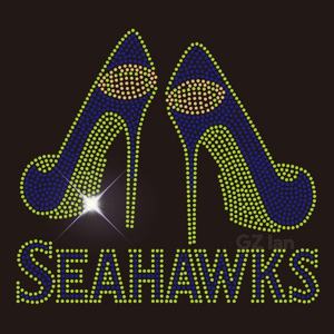 Personalizzato Seahawks Calcio strass trasferimenti Hotfix squadra di calcio Logo motivo strass ferro su trasferimento - Product Image 6