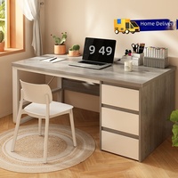 Bureau d'écriture pour étudiant, bureau d'ordinateur minimaliste, table de travail à domicile, bureau simple avec tiroirs, fabriqué en Chine, chambre/bureau
