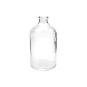 Direct sale by manufacturer 100ml pharmaceutical clear moulded injection glass vials USP TYPE I II III