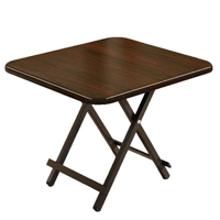Table de bar pliante en bois et métal à quatre pieds, design moderne, écologique, concis, pour petit appartement, vente chaude