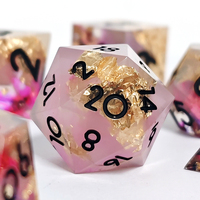 Vente directe d'usine, 7 dés polyédriques en résine à bords tranchants, dés rose et violet, pour les jeux de rôle sur table Dungeons and Dragons DND RPG