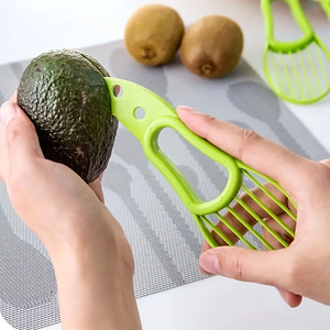 1 pièce Coupe-avocat 3 en 1, éplucheur, dénoyauteur et séparateur de pulpe, couteau en plastique, ustensile de cuisine <span class=keywords><strong>pour</strong></span> fruits et légumes - Product Image 5