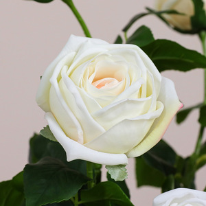 Rose artificielle Greenway, branche unique, en soie, rouge, pour décoration de mariage - Product Image 4