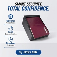 Lecteur de passeport Mrz Ocr Scanner pour les passages de frontière aéroportuaires, e-commerce, conformité stricte à la norme ICAO 9303, puce RFID NFC fiable