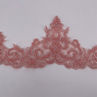 Hot vendre couleurs personnalisées perles broderie dentelle pour robe