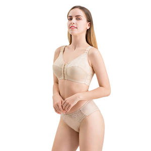 Support dorsal sangle ajustée Devant Fermer Soutien-Gorge Plus Taille Pleine Coupe Gros Seins Sans Doublure Doux Soutien-Gorge - Product Image 1
