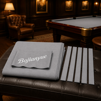 Kit de rechapage de table de billard gris avec 6 bandes de rebord pour table de snooker de salle de jeux à domicile