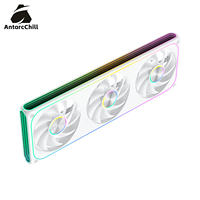 Ventilador de Refrigeración para Caja de PC AntarcChill de 360 mm, Tipo Daisy Chain, con Anillo Luminoso y Espejo Lateral, Alta Velocidad y Flujo de Aire, OEM