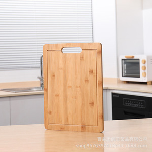 Tabla de cortar de bambú rectangular de 1.5*1520mm, de doble cara, para cortar frutas y queso. - Product Image 4