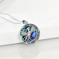 Boucles d'oreilles en argent sterling 925, motif celtique croissant de Phénix, coquille d'ormeau, bijoux Nirvana du Phénix pour femmes