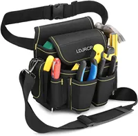 Kit de herramientas de tela Oxford para electricista, organizador duradero personalizado de varios bolsillos, herramientas de almacenamiento de cintura, soporte de cinturón, bolsa de herramientas