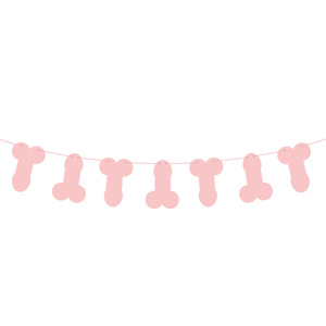 زينة حائط للحفلات لحفلات العزاب، أزياء تنكرية مخصصة بريق القضيب والقلب ملابس داخلية للصدر رايات للحفلات - Product Image 4