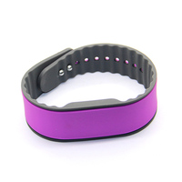 Remise pour la grande ouverture 10% sur les bracelets en silicone RFID 125kHz Bracelets NFC 13.56MHz avec mini étiquette et puce 1k pour le paiement