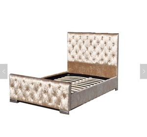 Meubles de lit de haute qualité roi reine taille lit en tissu avec tête capitonnée - Product Image 1