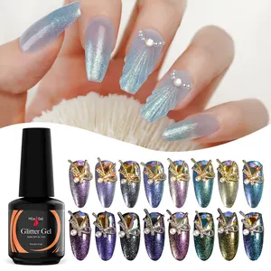 Gel para uñas Semipermanentes de sirena, Gel de colores brillantes, UV, de alta calidad, para crear tu propia marca