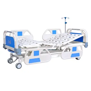 High Quality ABS Side Rail Epoxy Coated Steel Frame Double Crank Manual Hospital Bed Medical Bed Price