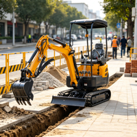 Mini-Raupenbagger mit Hydrauliksystem Hohe Grabkraft 0,025m Schaufelkapazität für Kleine Projekte & Heimgebrauch