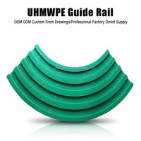 Plaque de guidage de chaîne en UHMWPE usinée sur mesure de haute précision, résistante à l'usure, pour système de convoyeur de machines industrielles