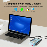 ZOWEETEK Nuevo Lector y Grabador de Tarjetas NFC/RFID y Lector de Tarjetas con Chip IC Inteligente USB 2 en 1 Compatible con Tarjetas EMV, ATM, CAC, SIS y de Crédito
