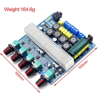 Carte d'amplificateur de puissance numérique 2.1 CA-3169B 12-24V 2*50W+100W avec amplificateur audio Bluetooth 5.0