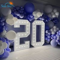 Lettres d'Alphabet et Chiffres Géants Lumineux LED Personnalisés de Haute Qualité pour Mariages, Maison et Événements Spéciaux