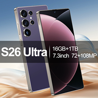 Smartphone Original S26 Ultra 16 Go + 1 To, 7,3 pouces, 5G Débloqué, Android 14, Appareil Photo HD, LTE, Téléphone Portable 5G 7,3 pouces, S25 Ultra