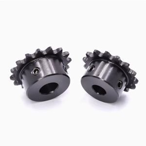 Yimihelong Pignon à 2 points 04C 10/11/12/13/14/15/16/17 Engrenage industriel en acier au carbone S45C Noir standard - Product Image 2