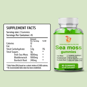 Gomitas de Musgo Marino OEM ODM con Alga Marina y Raíz de Bardana, Suplementos Herbales Naturales, Gomitas para el Apoyo Inmunológico - Product Image 6