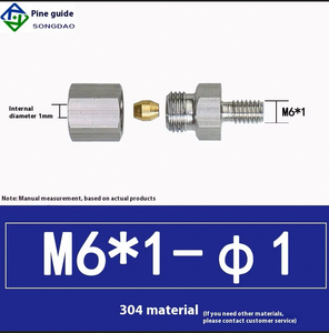 304 Paslanmaz Çelik Yüksük Düz Dövme ve Parlatılmış Boru Bağlantısı M6*1 M8*1 1/8 1/4 1/2 Dişli - Product Image 2