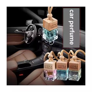 Di lusso portatile Mini appesa legno Cool <span class=keywords><strong>auto</strong></span> profumo deodorante per ambienti in stile moderno di vendita calda vetro flaconcino liquido deodorante per ambienti - Product Image 1