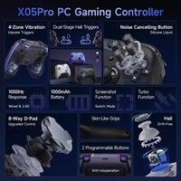 Controlador de Juegos EasySMX X05 Pro con Gatillos Hall de Doble Etapa, Gamepad para PC con Joysticks de Efecto Hall, 2 Botones Programables