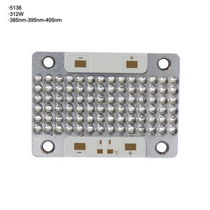 312 Wát công suất cao mô-đun vật liệu đồng 385nm 395nm 405nm 51*36 Mét 15-18 Wát/cm2 COB UV <span class=keywords><strong>Led</strong></span> module cho chữa cho photocatalysis - Product Image 1