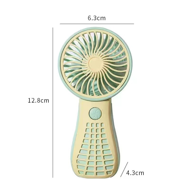Ventilador pequeño Z9 amarillo - caja de color en inglés