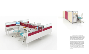 Escritorio para 4 personas, cubículo con divisores de clase, muebles de oficina, Partición de madera, estación de trabajo, personal, escritorio de oficina - Product Image 6