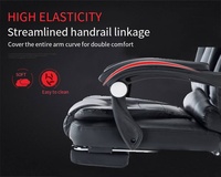 Fauteuil de Bureau Ergonomique en Cuir Pivotant, Idéal pour l'Ordinateur, le Télétravail, la Détente, et le Repos avec Fonction Massage et Repose-Pieds Intégré