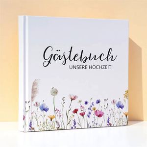 Gold-Stamped Linen Wedding Notebook Guest Book Birthday Party Message Stickers Beauty Gifts Wholesale - Product Image 5