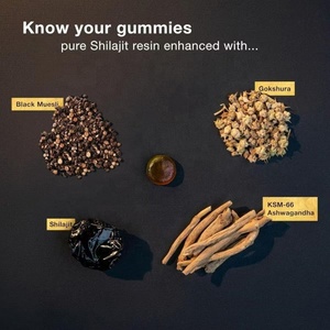 Commande en gros de gommes de Shilajit originales à marque privée, complément nutritionnel pour adultes avec acides fulviques et substances humiques - Product Image 2