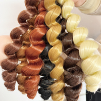 Tresses synthétiques sans nœuds de 14 pouces, boucles françaises courtes, spirales lâches, cheveux ondulés pour femmes