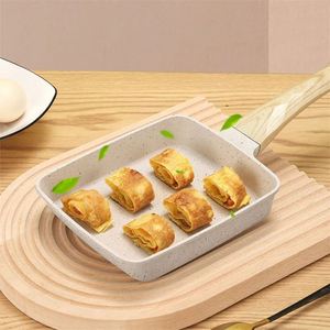Poêle carrée antiadhésive épaissie pour cuisine, idéale pour omelettes, rouleaux d'œufs, steaks, petit-déjeuner, petite poêle à frire, ustensile de cuisson - Product Image 3