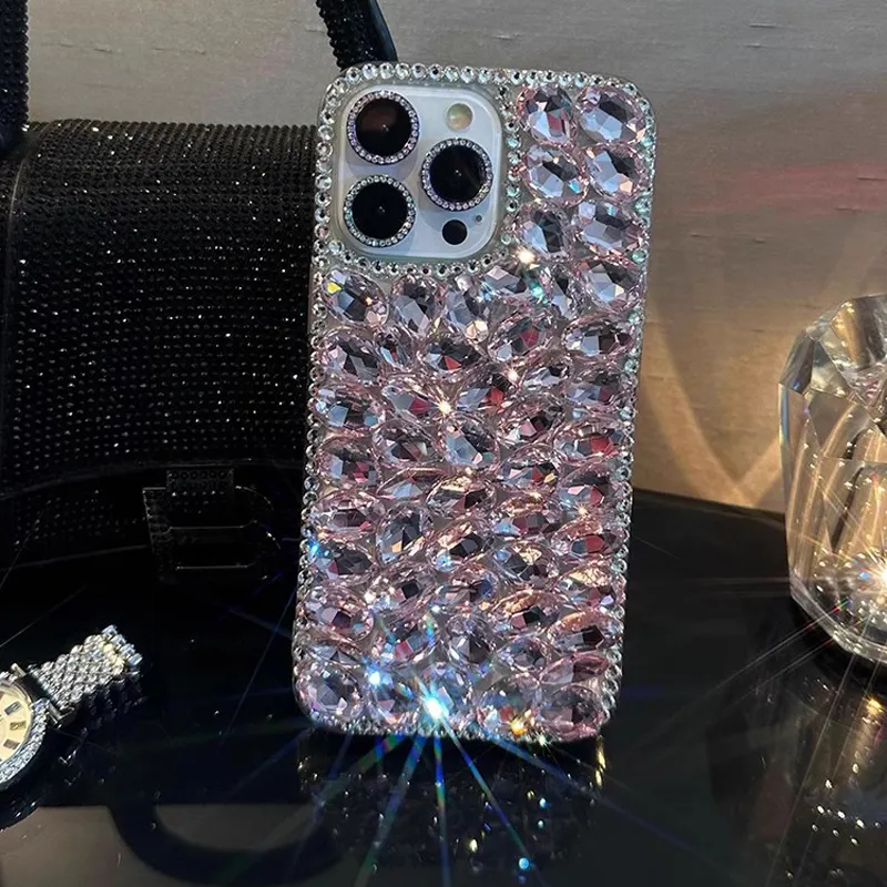 Custodie per telefoni fantasia per donna xs max xr custodia con diamanti glitter di lusso per iphone 14 pro max glitter stones cover per telefono per Galaxy